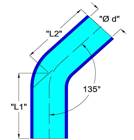 elbow silicone hoses angle 135